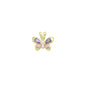 Pink Purple Crystal Gold Butterfly Charm Pendant,Sku#LK1210