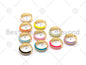 CZ Micro Pave Colorful Enamel Band Adjustable Ring, Sku#X251