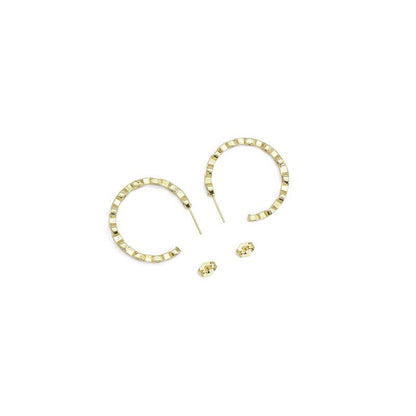 Gold Colorful CZ Hoop Earrings, Sku#LD465