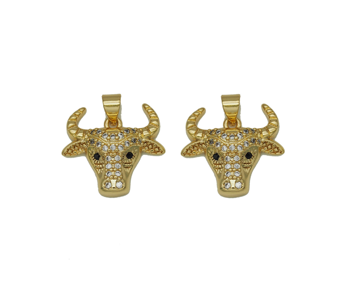 Gold Pave Ram Charm, Sku#LD303