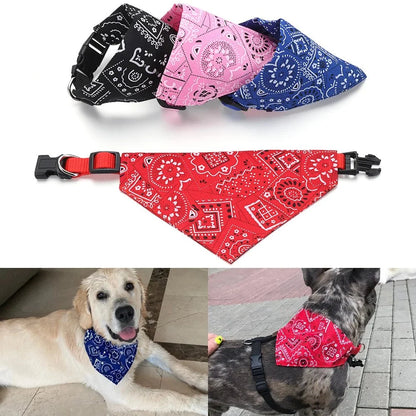Adjustable Pet Bandana Scarf | Washable Cotton Triangle Collar for Dogs and Cats