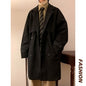 Mens Mid-length Wool Coat With Extra Padding For A Premium Over-the-knee Look