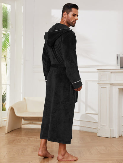 Fashion Men's Flannel Bathrobe Pajamas Women