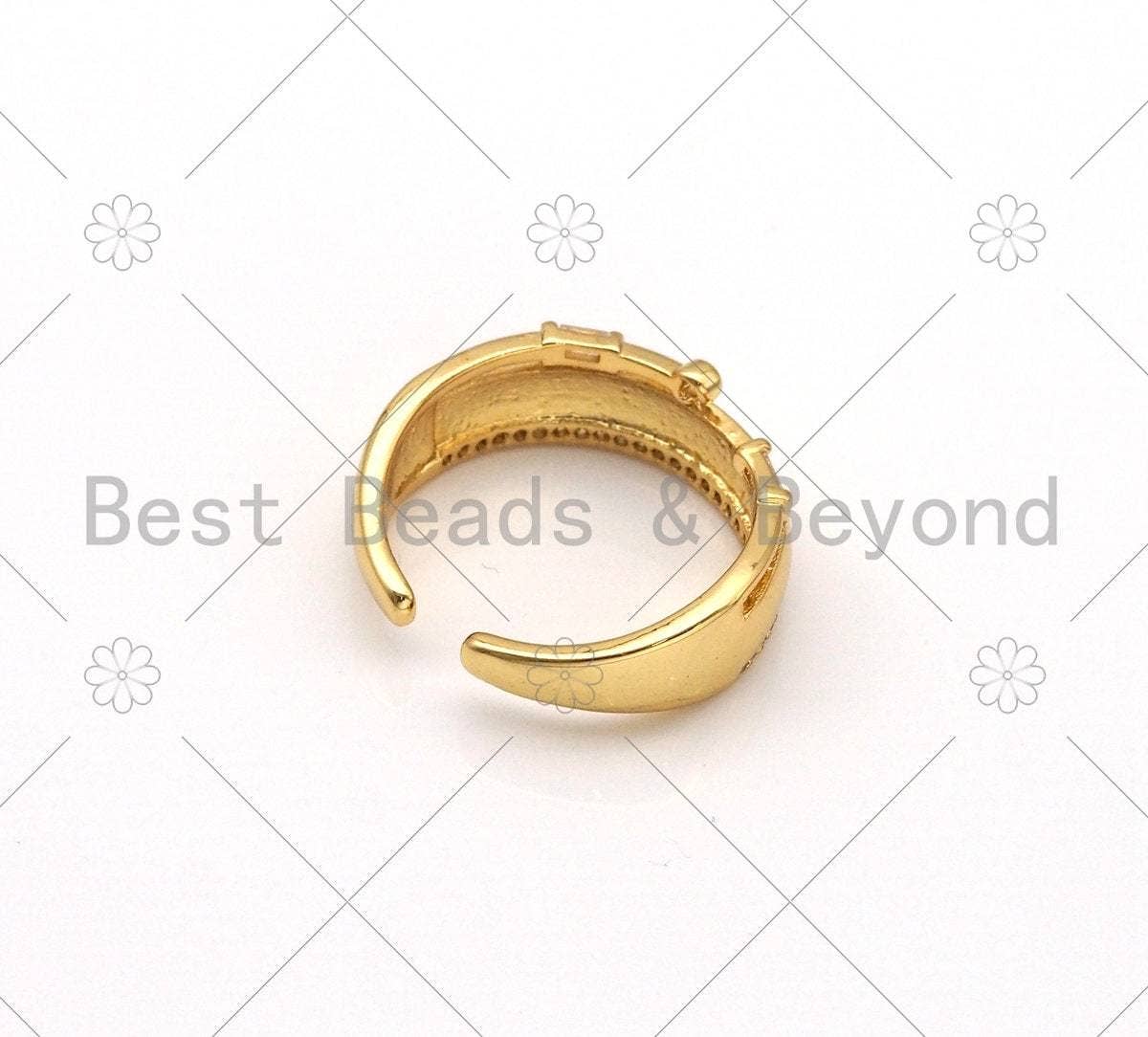 CZ Band Adjustable Ring, Sku#X211