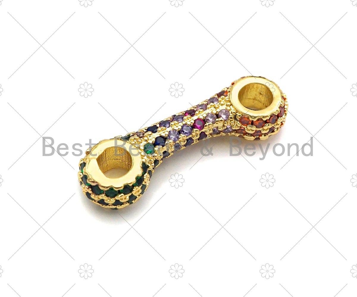 CZ Micro Pave Bracelet Bar Connector, LK227