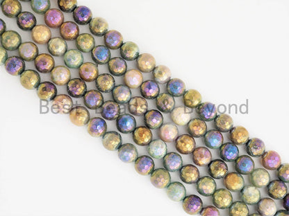 Mystic Plated Faceted Indian Agate Beads, SKU#U426