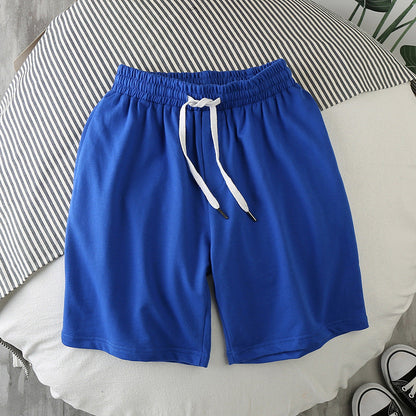 Mens Solid-Color Sports And Leisure Shorts
