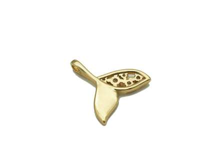 CZ Enamel Shark Tail Charm, Sku#LD198