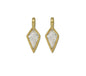 Gold Rhombus CZ Arrows Charm, Sku#B211