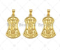 18K Dainty Gold Virgin Mary On Shield Shape Pendant/Charm,Dianty Gold Medallion Charm, Necklace Bracelet Charm Pendant,16x27mm, Sku#LK225