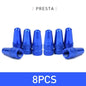 Aluminum Alloy Bike Valve Caps | 8-Piece Pack for Presta and Schrader Valves