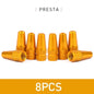 Aluminum Alloy Bike Valve Caps | 8-Piece Pack for Presta and Schrader Valves