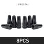 Aluminum Alloy Bike Valve Caps | 8-Piece Pack for Presta and Schrader Valves