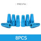 Aluminum Alloy Bike Valve Caps | 8-Piece Pack for Presta and Schrader Valves