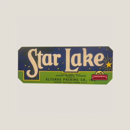 Vintage Star Lake Crate Label Brings 1940s Charm