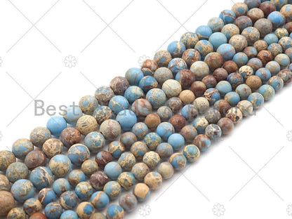 High Quality Light Blue Sea Sediment Imperial Jasper Beads, UA168