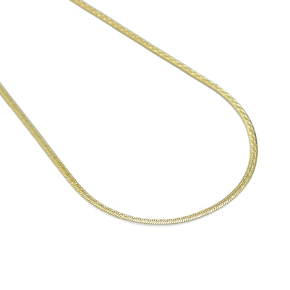 Dainty Gold thin snake Chain Necklace, thin herringbone chain, Sku#LD545c