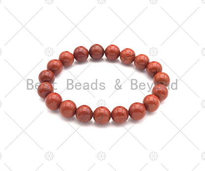Natural Red Creek Jasper Stretchy Bracelet