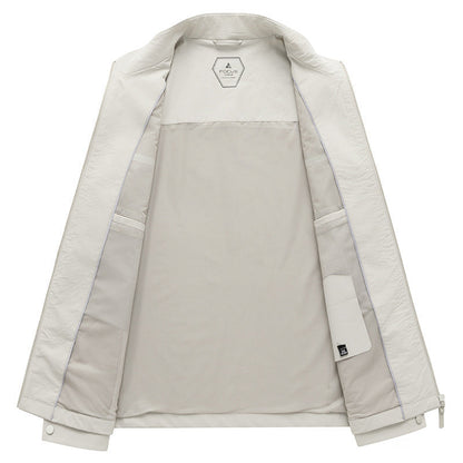 Mens Slim-fit Stand-collar Jacket