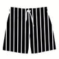 Hawaiian Beach Board Shorts For Men 3D Striped Design