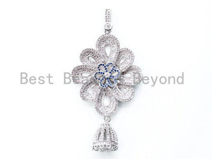 CZ Micro Pave Large Flower Pendant, sku#L182