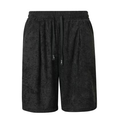 Mens Jacquard Casual Loose-fit Shorts