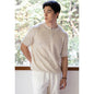 Mens Casual Short-sleeved Knit Top With A Half-placket