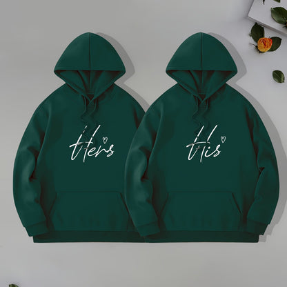 Stylish Casual Loose-fitting Unisex Hoodie For Couples