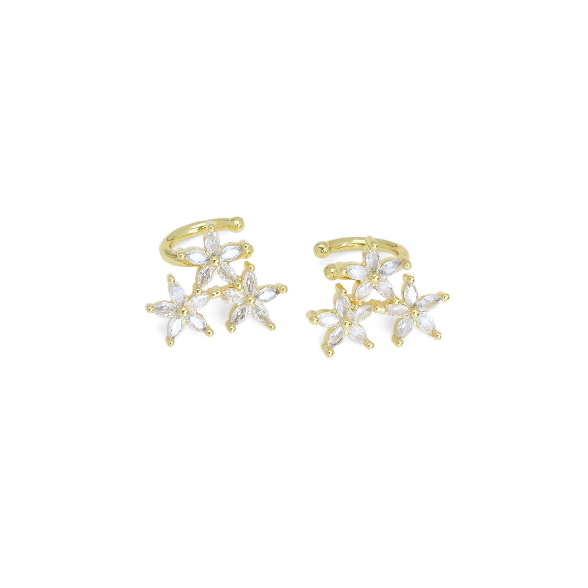 Gold flower ear cuff, Sku#LX611