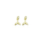 CZ Fish Tail Gold Charm, Sku#LK914