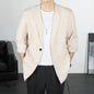 Five Quarter Sleeve Petite Blazer Hong Kong Style Trendy Brand Single Breasted Coat
