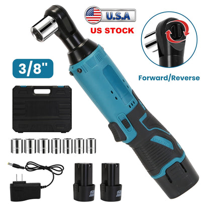 Cordless Electric Ratchet Wrench Set with 7 Sockets