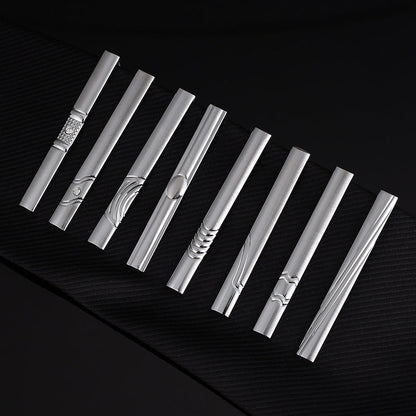 Men's Formal Wear Business Silver Simple Fashion Short Tie Clip
