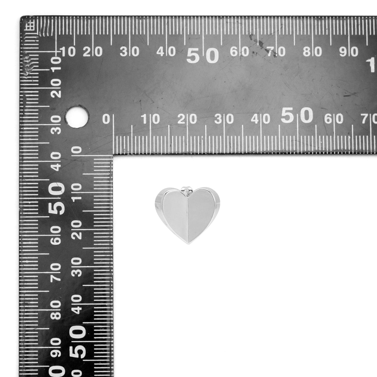 Silver Heart Stud Earrings, Sku#LD625