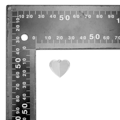 Silver Heart Stud Earrings, Sku#LD625