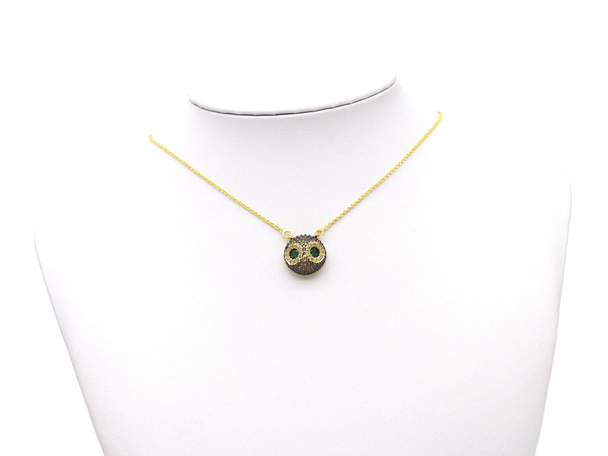 CZ Owl Charm, Sku#LK582