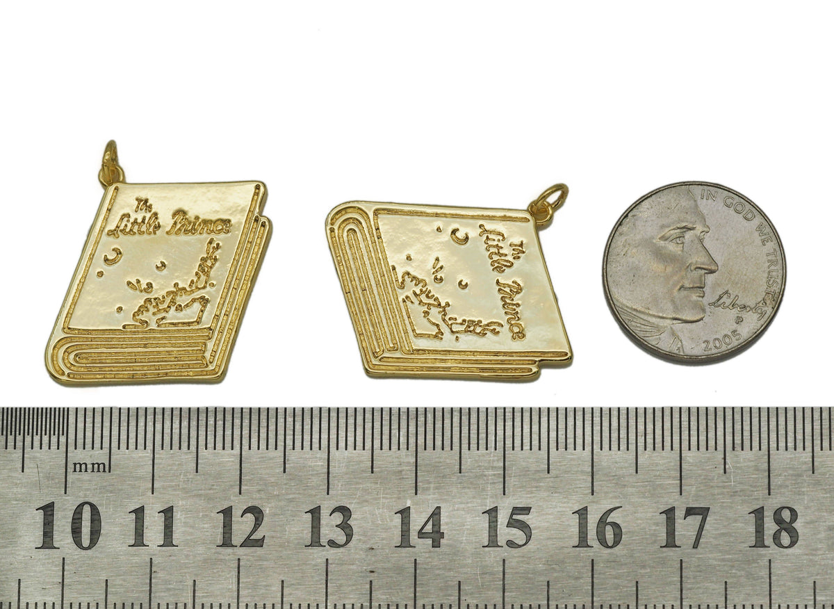 CZ Book Shape Charm, Sku#L661