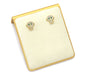 Cute CZ Gold Puppy Dog Stud Earrings, Sku#LD353