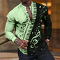 Mens Breathable Long-sleeve Printed Shirt