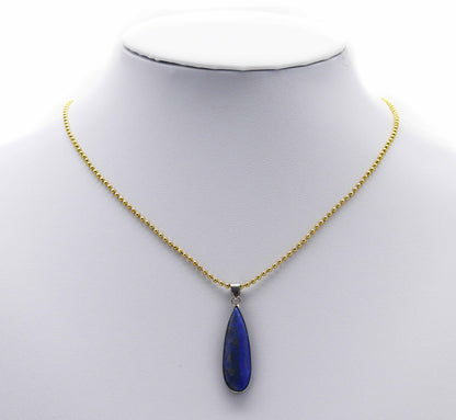 Silver Teardrop Gemstone Charm, Sku#LY24