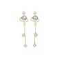 Gold Star Planet Dangle Stud Earrings, Sku#LD466