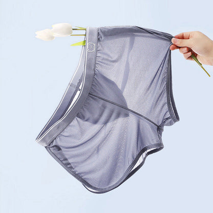 Men's Ice Silk Mesh Aro Pants Smooth Quick-Dry Cool Boxer Shorts