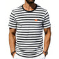 Men's Loose-fit Retro Simple Casual Crew-neck Short-sleeve T-shirt