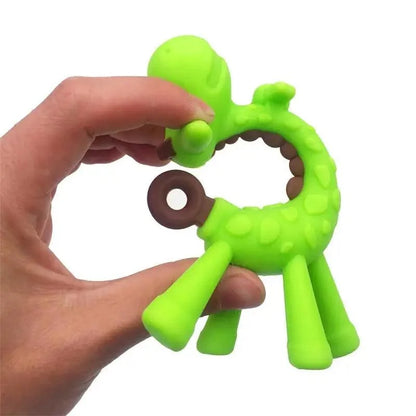 Baby Teether Toys Toddle Safe Banana Teething Ring Silicone Chew Dental Care Toothbrush Nursing Beads Gift For Infant