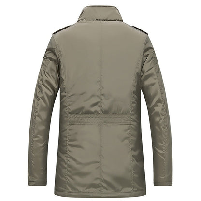 Autumn And Winter New Mid-length Jacket Men's Windproof Casual Oversized Loose