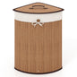 Corner Bamboo Hamper Laundry Basket