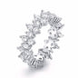 Barzel Women's Cubic Zirconia Eternity Band Ring