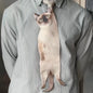 Lifeless Yet Lovable Printed Shirt Collar With Cat Tie