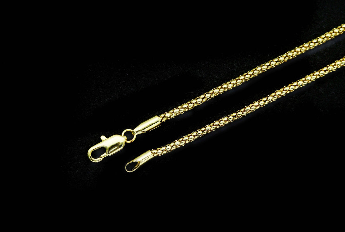 18 Gold Filled Solid Rope Chain Necklace, Sku#A108