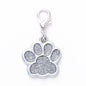 Zinc Alloy Metal Pet Tag Zinc Alloy Identity Brand Glitter Footprint Engraving Dog Tag